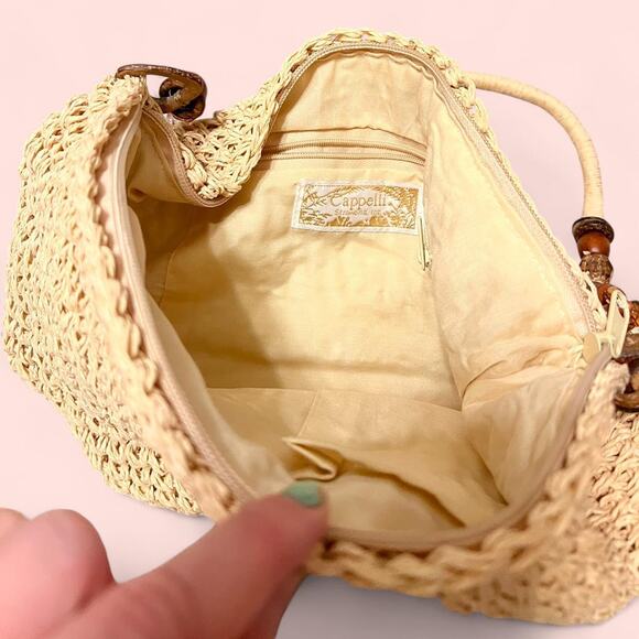 Tan woven boho beach bag - Picture 5 of 5